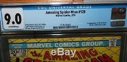 The Amazing Spider-Man #129 CGC 9.0 Marvel Comics 1974 Punisher First App