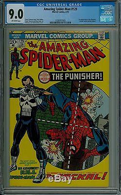 The Amazing Spider-Man #129 CGC 9.0 VF/NM near mint 1st PUNISHER 1338707003