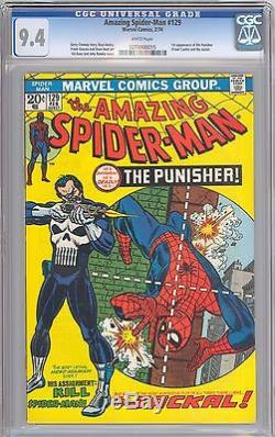 The Amazing Spider-Man #129 CGC 9.4 NM WHITE Pages 1st Appearance of Punisher