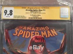The Amazing Spider-Man #15 CGC 9.8 SS Signed by J. Scott Campbell & Stan Lee