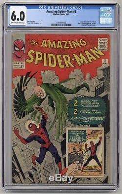 The Amazing Spider-Man #2 (May 1963, Marvel) CGC 6.0 OW-W Pages -1st Vulture
