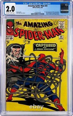 The Amazing Spider-Man #25 CGC 2.0 1965 Off-White to White Pages Quick Ship