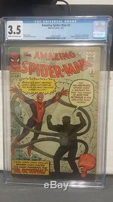 The Amazing Spider-Man #3 (July 1963, Marvel) CGC 3.5! First Doc Ock! Huge Key