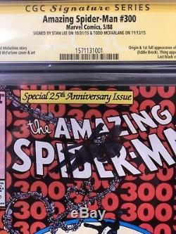 The Amazing Spider-Man #300 CGC 9.0 Signed By McFarlane & Stan Lee 1st Venom