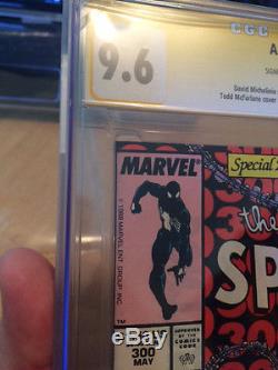 The Amazing Spider-Man #300 cgc 9.6 signed by Stan lee and Todd Mcfarlane White