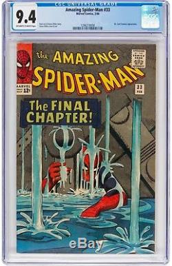 The Amazing Spider-Man #33 (Feb 1966, Marvel Comics) CGC 9.4 NM Dr. Curt Conn