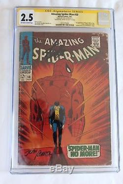 The Amazing Spider-Man #50 Signed by Stan Lee and John Romita CGC 2.5