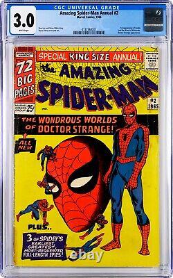 The Amazing Spider-Man King Size Annual #2 CGC 3.0 1965 White Pages
