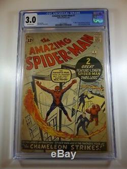 The Amazing Spider-man #1 CGC Certified 3.0! Flawless Slab! Beautiful Book