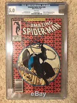 The Amazing Spider-man #300 Cgc 5.0 1st Venom Todd Mcfarlane Marvel White Page