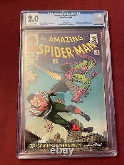 The Amazing Spider-man # 39 Cgc 2.0 1966 Green Goblin 1st John Romita Art