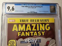 True Believers Amazing Fantasy #1 (Marvel) CGC 9.6 Amazing Fantasy #15 Reprint