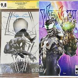 Venom 7 Clayton Crain Exclusive 1st Dylan & Amazing Spider-Man 1 CGC 9.8 W Pgs