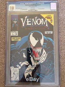 Venom Lethal Protector 1 Black Cover CGC 10 Rarer than Amazing Spiderman 300