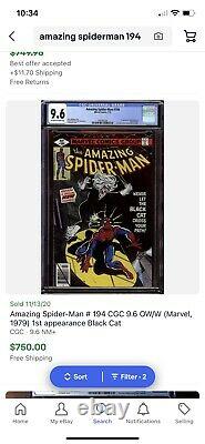 Westport Collection CGC 9.6 Amazing Spider-Man 194 Newsstand 1st Black Cat