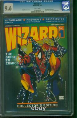 Wizard 1 CGC 9.6 Amazing SPIDER MAN Todd McFarlane art 9/1991 Collectors Ed
